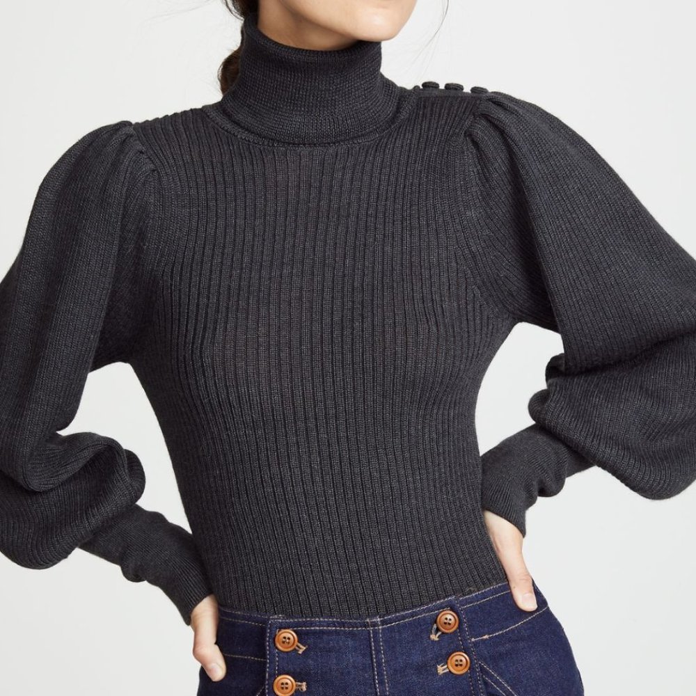 - NWT ULLA Johnson baby alpaca and silk turtleneck